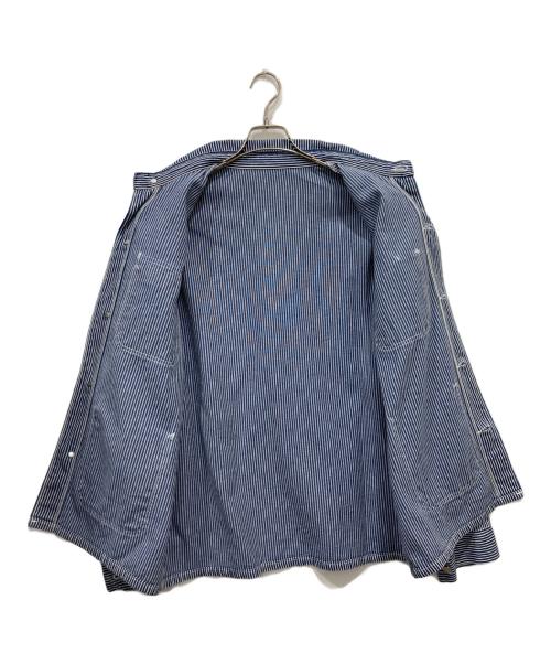 Pointer（ポインター）POINTER (ポインター) ヒッコリーカバーオール インディゴ サイズ:Mの古着・服飾アイテム