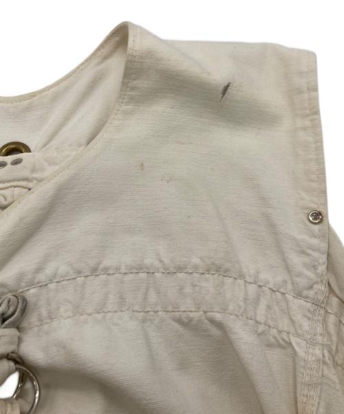 USED（USED）USED (USED) ニュースペーパーベスト ベージュ サイズ:FREEの古着・服飾アイテム