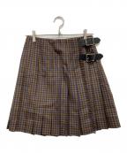 O'NEIL OF DUBLINオニールオブダブリン）の古着「GUN CLUB KILT MINI SKIRT」｜ブラウン