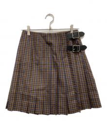 O'NEIL OF DUBLIN（オニールオブダブリン）の古着「GUN CLUB KILT MINI SKIRT」｜ブラウン