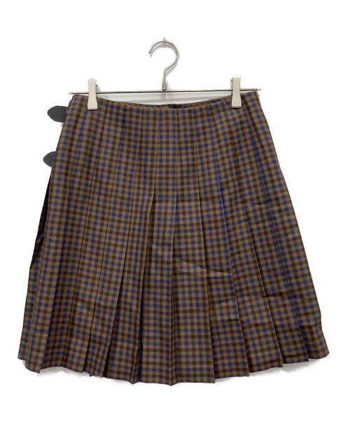 O'NEIL OF DUBLIN（オニールオブダブリン）O'NEIL OF DUBLIN (オニールオブダブリン) GUN CLUB KILT MINI SKIRT ブラウン サイズ:F36の古着・服飾アイテム