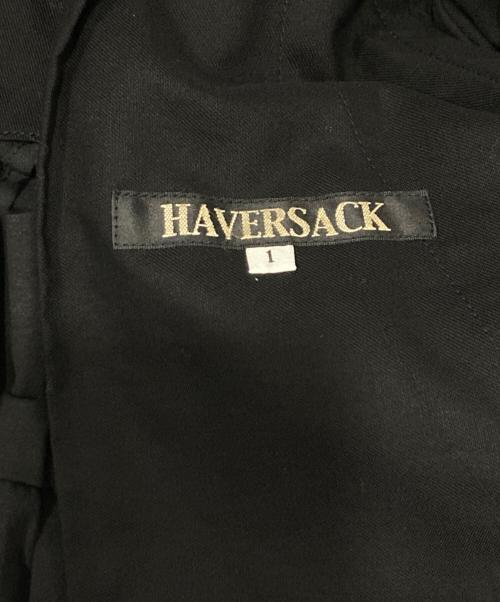 HAVERSACK（ハバーサック）HAVERSACK (ハバーサック) ポプリンワッシャー シームレスワイドイージーパンツ ブラック サイズ:1の古着・服飾アイテム