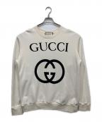 GUCCIグッチ）の古着「インターロッキングG オーバーサイズ スウェットシャツ」｜アイボリー