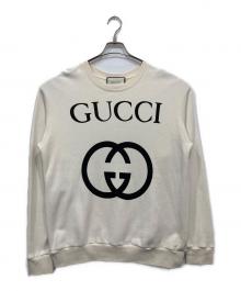 GUCCI（グッチ）の古着「インターロッキングG オーバーサイズ スウェットシャツ」｜アイボリー