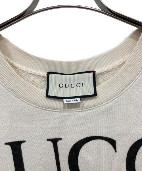 GUCCI（グッチ）GUCCI (グッチ) インターロッキングG オーバーサイズ スウェットシャツ アイボリー サイズ:Sの古着・服飾アイテム