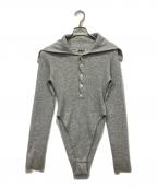 NKNITンニット）の古着「sailor collar rib KNIT bodysuit」｜グレー