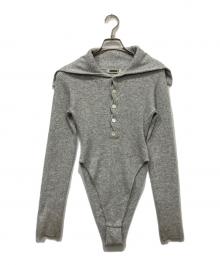 NKNIT（ンニット）の古着「sailor collar rib KNIT bodysuit」｜グレー