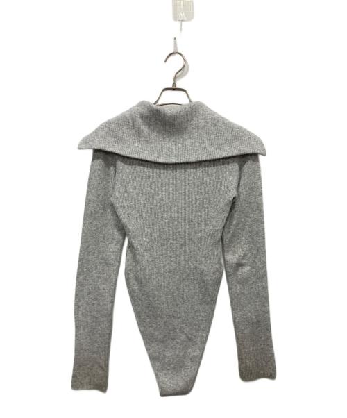 NKNIT（ンニット）NKNIT (ンニット) sailor collar rib KNIT bodysuit グレー サイズ:Freeの古着・服飾アイテム