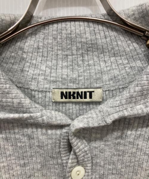 NKNIT（ンニット）NKNIT (ンニット) sailor collar rib KNIT bodysuit グレー サイズ:Freeの古着・服飾アイテム