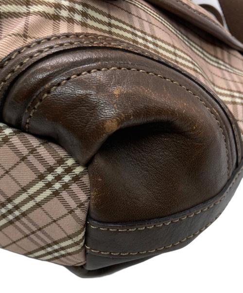 BURBERRY BLUE LABEL（バーバリー ブルー レーベル）BURBERRY BLUE LABEL (バーバリー ブルー レーベル) 2WAYチェックショルダーバッグ ベージュ×ブラウンの古着・服飾アイテム