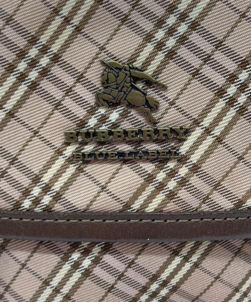 BURBERRY BLUE LABEL（バーバリー ブルー レーベル）BURBERRY BLUE LABEL (バーバリー ブルー レーベル) 2WAYチェックショルダーバッグ ベージュ×ブラウンの古着・服飾アイテム