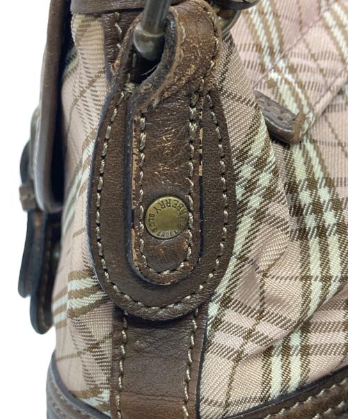 BURBERRY BLUE LABEL（バーバリー ブルー レーベル）BURBERRY BLUE LABEL (バーバリー ブルー レーベル) 2WAYチェックショルダーバッグ ベージュ×ブラウンの古着・服飾アイテム