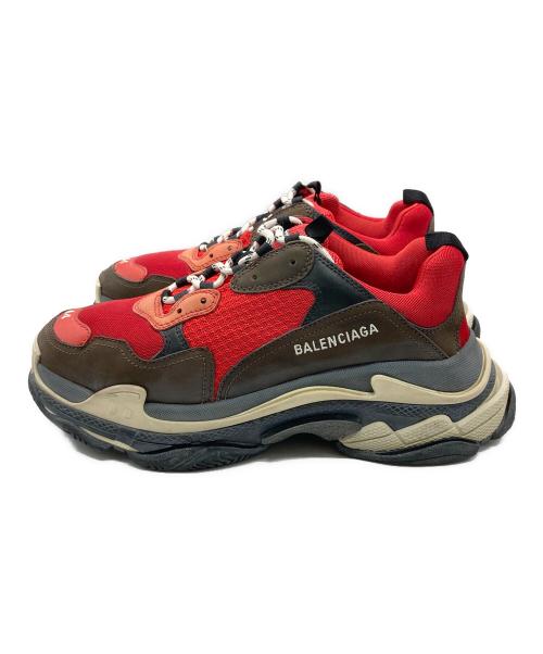 BALENCIAGA（バレンシアガ）BALENCIAGA (バレンシアガ) ローカットスニーカー レッド・ダークブラウン サイズ:29の古着・服飾アイテム