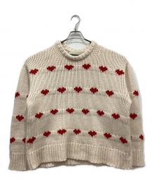 NKNIT（ンニット）の古着「ハートパターンニット」｜ベージュ