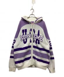 SUPREME（シュプリーム）の古着「USA Zip Up Hooded Sweater」｜ホワイト・ライトパープル