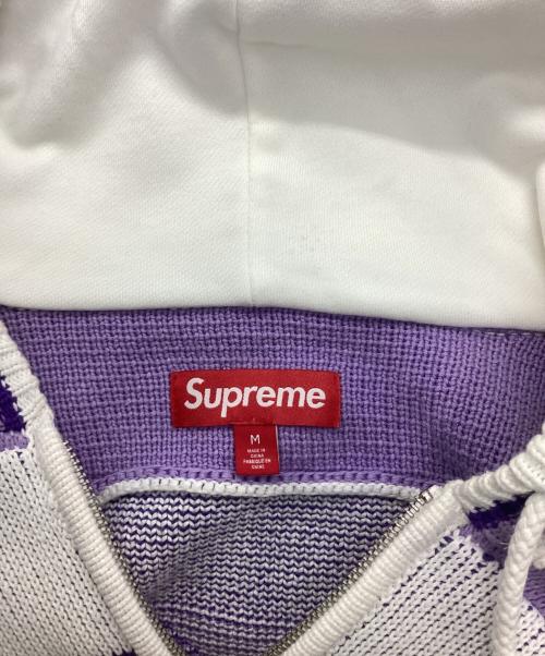 SUPREME（シュプリーム）SUPREME (シュプリーム) USA Zip Up Hooded Sweater ホワイト・ライトパープル サイズ:Mの古着・服飾アイテム