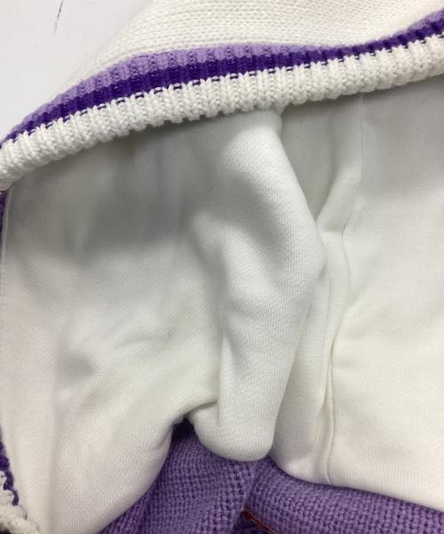 SUPREME（シュプリーム）SUPREME (シュプリーム) USA Zip Up Hooded Sweater ホワイト・ライトパープル サイズ:Mの古着・服飾アイテム