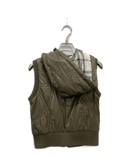 BURBERRY BLUE LABEL（バーバリー ブルー レーベル）BURBERRY BLUE LABEL (バーバリー ブルー レーベル) 中綿ベスト カーキ サイズ:38の古着・服飾アイテム