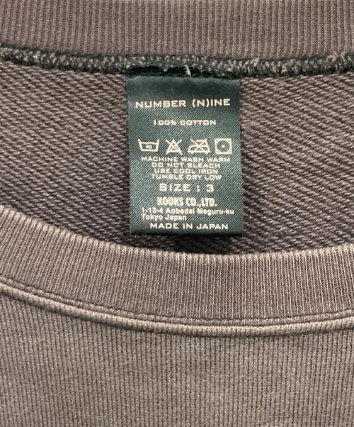 NUMBER (N)INE（ナンバーナイン）NUMBER (N)INE (ナンバーナイン) スカルプリントクルーネックスウェット ブラウン サイズ:3の古着・服飾アイテム