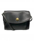COACHコーチ）の古着「グローブレザーショルダーバッグ」｜ブラック