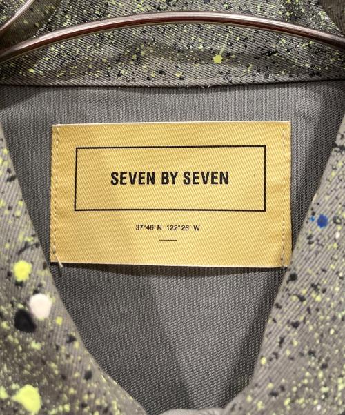seven by seven（セブンバイセブン）seven by seven (セブンバイセブン) スプラッシュペント1stデニムジャケット グリーン×グレー サイズ:Sの古着・服飾アイテム