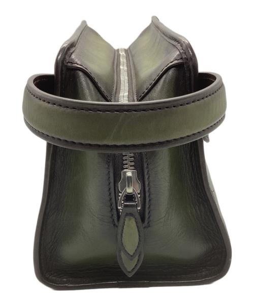 Berluti（ベルルッティ）Berluti (ベルルッティ) モーニングスクリットレザートイレタリーポーチ グリーンの古着・服飾アイテム