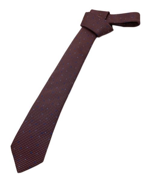 HERMES（エルメス）HERMES (エルメス) アーケードHシルクネクタイ オレンジ×ネイビー サイズ:下記参照の古着・服飾アイテム