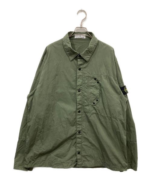 STONE ISLAND（ストーンアイランド）STONE ISLAND (ストーンアイランド) Cotton Twill Overshirt カーキ サイズ:XXLの古着・服飾アイテム