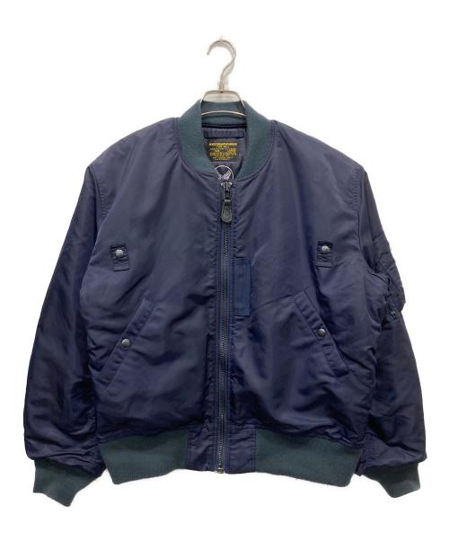 waiper（ワイパー）waiper (ワイパー) 最初期型 MA-1フライトジャケット ネイビー サイズ:Lの古着・服飾アイテム