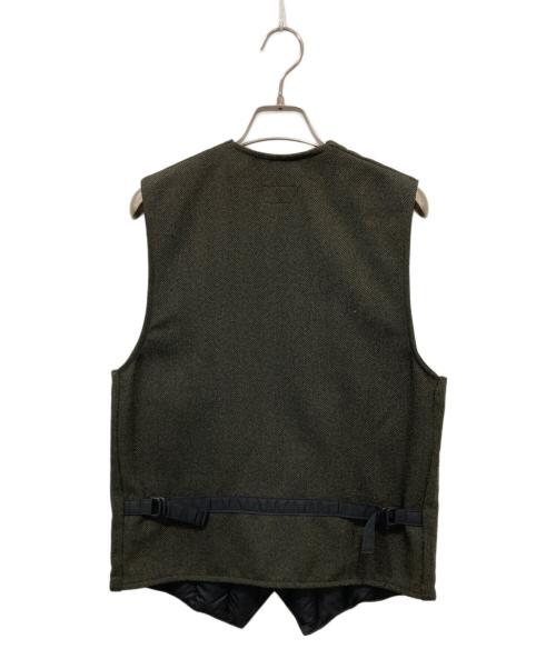 RockyMountainFeatherBed（ロッキーマウンテンフェザーベッド）RockyMountainFeatherBed (ロッキーマウンテンフェザーベッド) SYN TWEED DOWN VEST カーキ サイズ:38の古着・服飾アイテム
