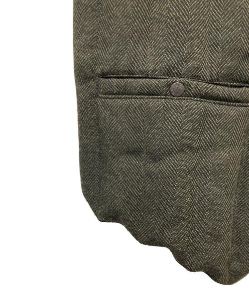 RockyMountainFeatherBed（ロッキーマウンテンフェザーベッド）RockyMountainFeatherBed (ロッキーマウンテンフェザーベッド) SYN TWEED DOWN VEST カーキ サイズ:38の古着・服飾アイテム