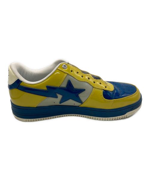A BATHING APE（アベイシングエイプ）A BATHING APE (アベイシングエイプ) BAPE STA ベイプスターパテントスニーカー イエロー×ブルー サイズ:28㎝の古着・服飾アイテム