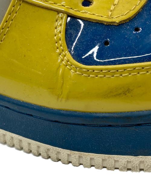A BATHING APE（アベイシングエイプ）A BATHING APE (アベイシングエイプ) BAPE STA ベイプスターパテントスニーカー イエロー×ブルー サイズ:28㎝の古着・服飾アイテム