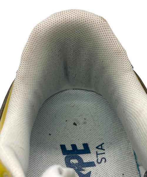 A BATHING APE（アベイシングエイプ）A BATHING APE (アベイシングエイプ) BAPE STA ベイプスターパテントスニーカー イエロー×ブルー サイズ:28㎝の古着・服飾アイテム
