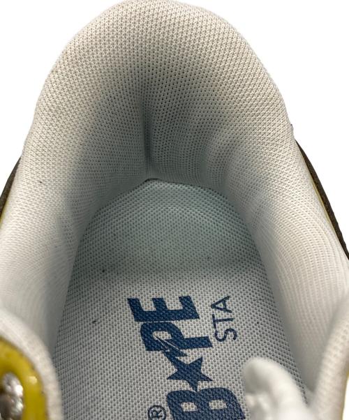 A BATHING APE（アベイシングエイプ）A BATHING APE (アベイシングエイプ) BAPE STA ベイプスターパテントスニーカー イエロー×ブルー サイズ:28㎝の古着・服飾アイテム
