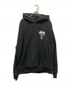 stussyステューシー）の古着「WORLD TOUR HOODIE」｜ブラック