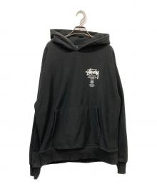 stussy（ステューシー）の古着「WORLD TOUR HOODIE」｜ブラック