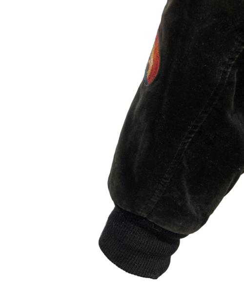 HARLEY-DAVIDSON（ハーレーダビッドソン）HARLEY-DAVIDSON (ハーレーダビッドソン) 刺繍ベロアスカジャン ブラック サイズ:Lの古着・服飾アイテム