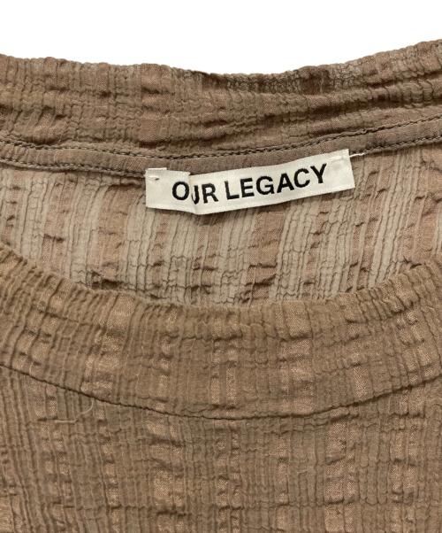 OUR LEGACY（アワーレガシー）OUR LEGACY (アワーレガシー) Ruffle Silk Box Long-Sleeve ブラウン サイズ:44の古着・服飾アイテム
