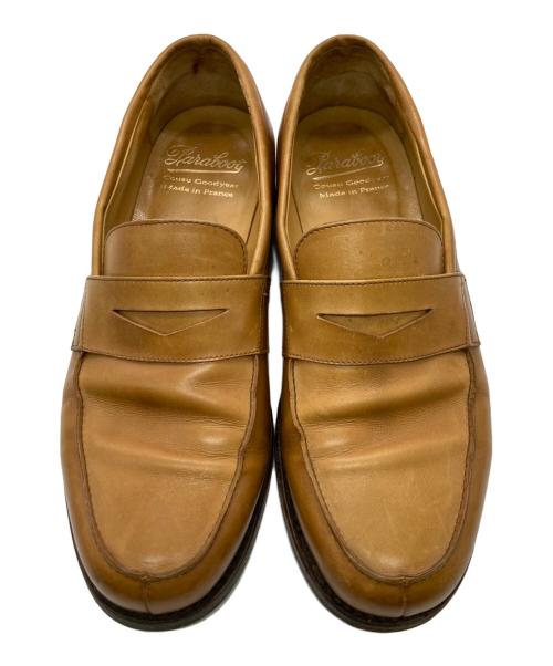 PARABOOT（パラブーツ）PARABOOT (パラブーツ) コインローファー ブラウン サイズ:6 1/2の古着・服飾アイテム