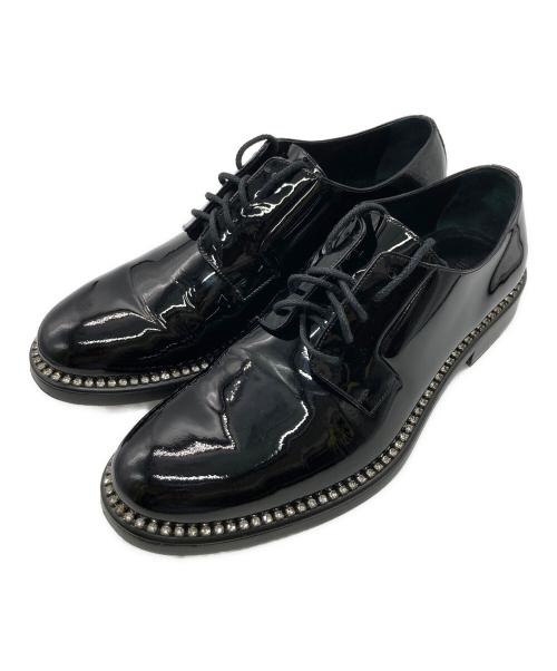 JIMMY CHOO（ジミーチュウ）JIMMY CHOO (ジミーチュウ) ラインストーンパテントレザードレスシューズ ブラック サイズ:41 1/2の古着・服飾アイテム