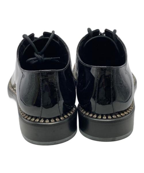 JIMMY CHOO（ジミーチュウ）JIMMY CHOO (ジミーチュウ) ラインストーンパテントレザードレスシューズ ブラック サイズ:41 1/2の古着・服飾アイテム