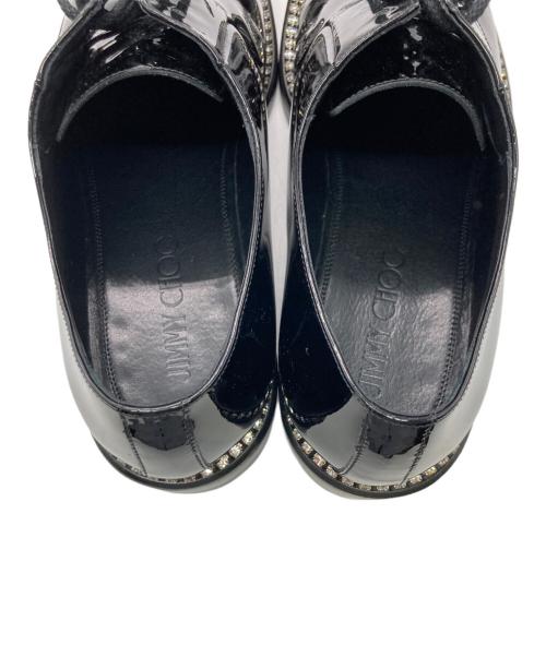 JIMMY CHOO（ジミーチュウ）JIMMY CHOO (ジミーチュウ) ラインストーンパテントレザードレスシューズ ブラック サイズ:41 1/2の古着・服飾アイテム