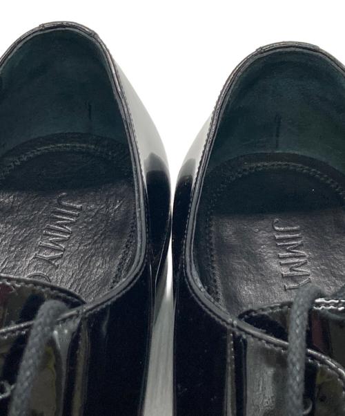 JIMMY CHOO（ジミーチュウ）JIMMY CHOO (ジミーチュウ) ラインストーンパテントレザードレスシューズ ブラック サイズ:41 1/2の古着・服飾アイテム
