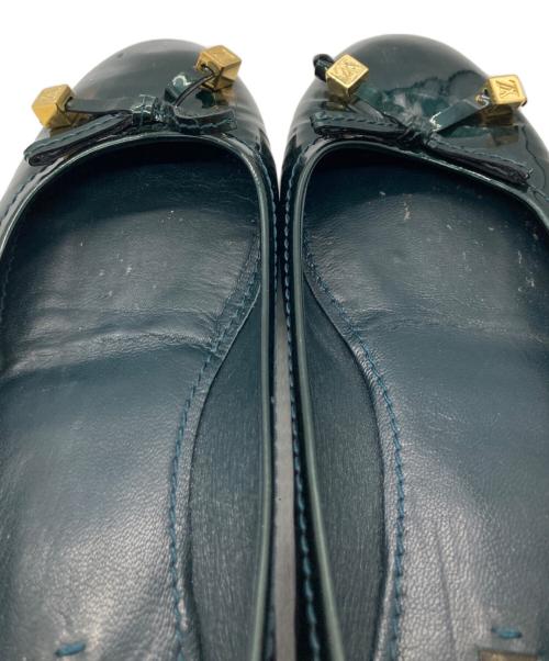 LOUIS VUITTON（ルイ ヴィトン）LOUIS VUITTON (ルイ ヴィトン) フラットリボンパンプス グリーン サイズ:7 1/2の古着・服飾アイテム