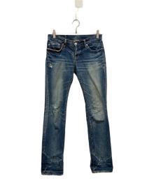 Hysteric Glamour（ヒステリックグラマー）の古着「ダメージデニムパンツ」｜インディゴ