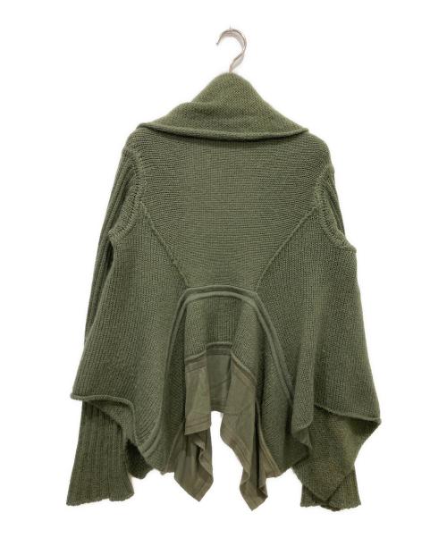 RICK OWENS（リックオウエンス）RICK OWENS (リックオウエンス) モヘア混ドレープニットカーディガン カーキ サイズ:38の古着・服飾アイテム
