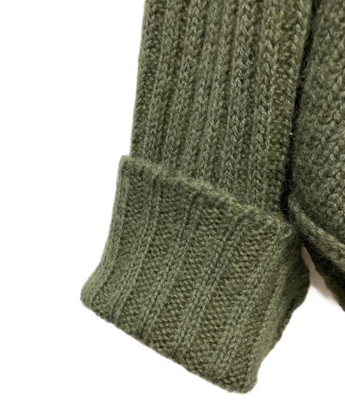 RICK OWENS（リックオウエンス）RICK OWENS (リックオウエンス) モヘア混ドレープニットカーディガン カーキ サイズ:38の古着・服飾アイテム