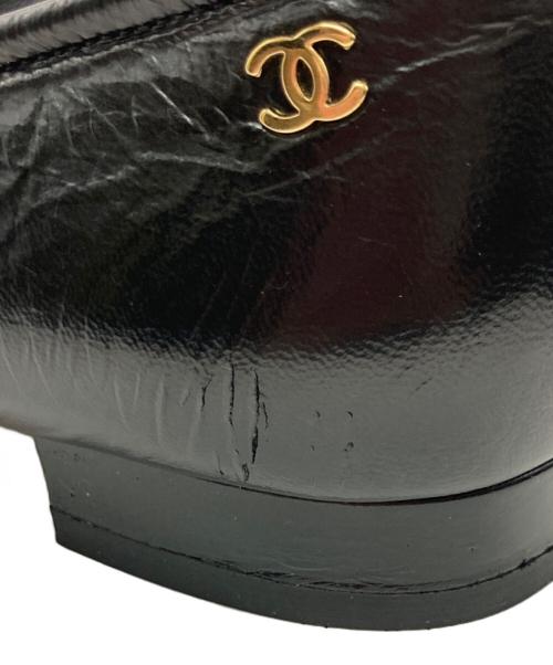 CHANEL（シャネル）CHANEL (シャネル) パール装飾フラットパンプス ブラック サイズ:38の古着・服飾アイテム