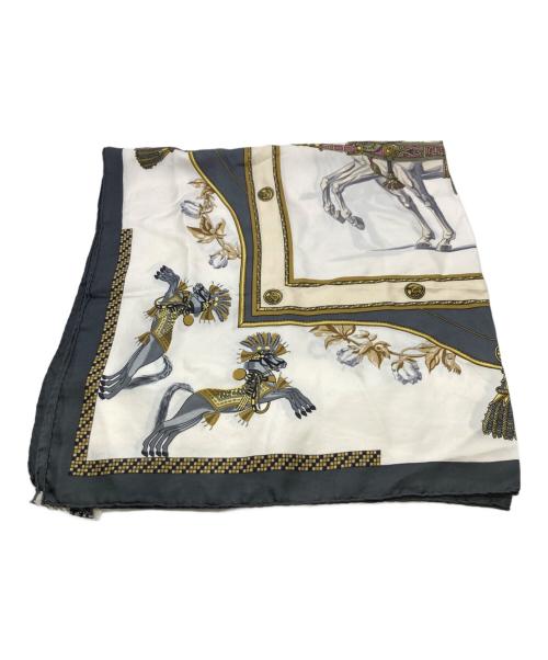 HERMES（エルメス）HERMES (エルメス) シルクスカーフ グレーの古着・服飾アイテム